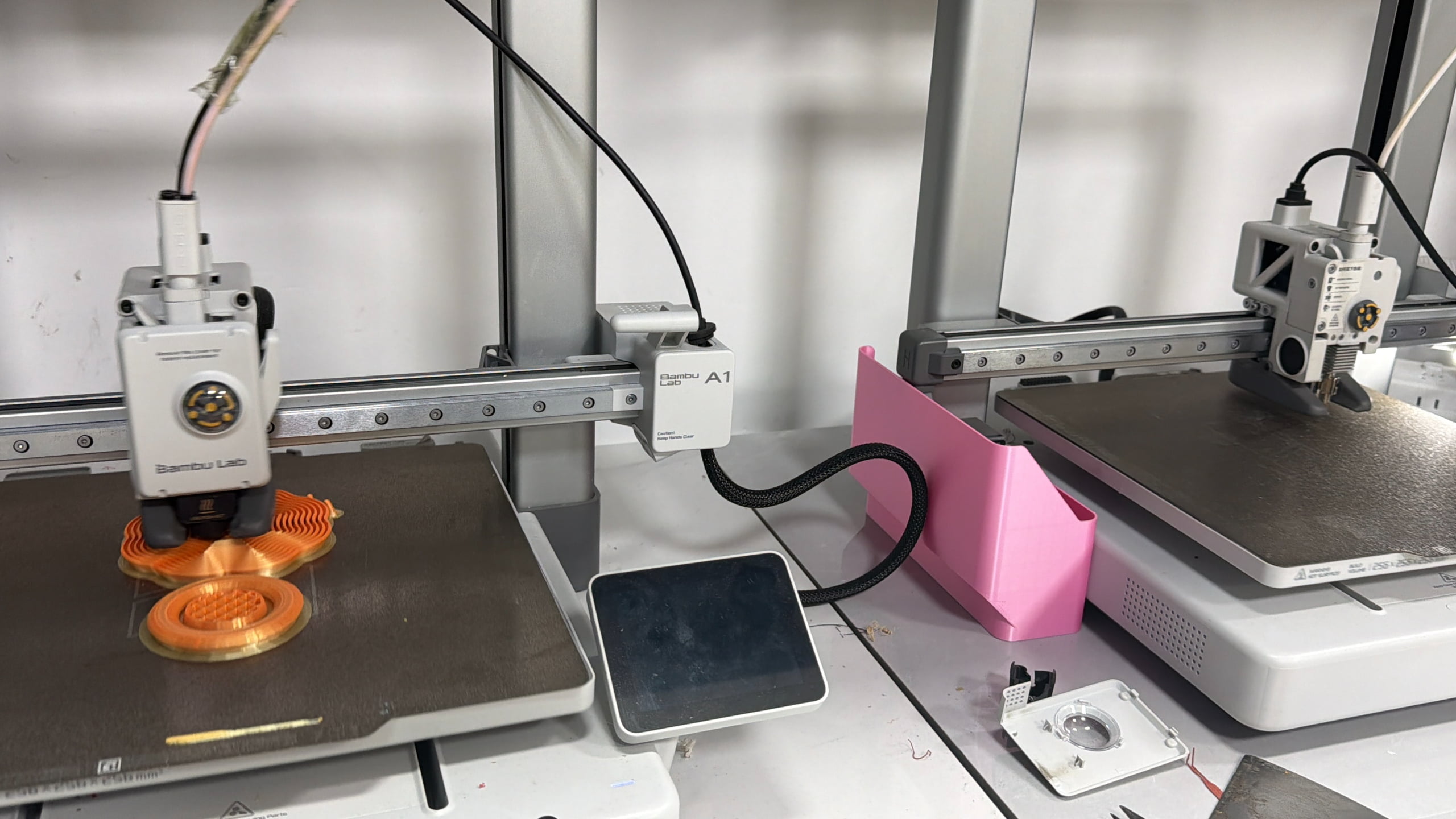 Filament sample and test print prepared for product validation