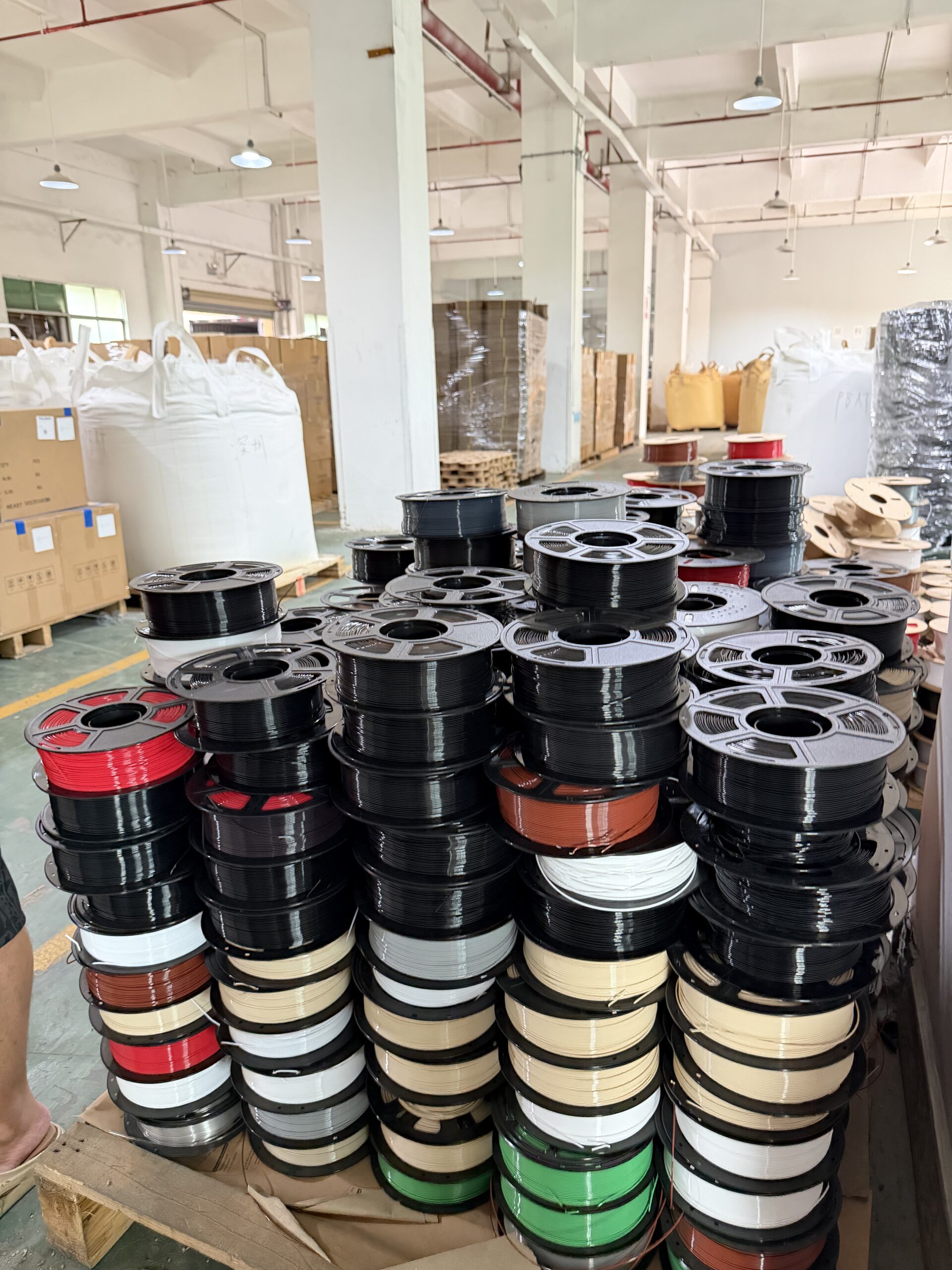 Desktop 3D printer and filament prepared for product validation
