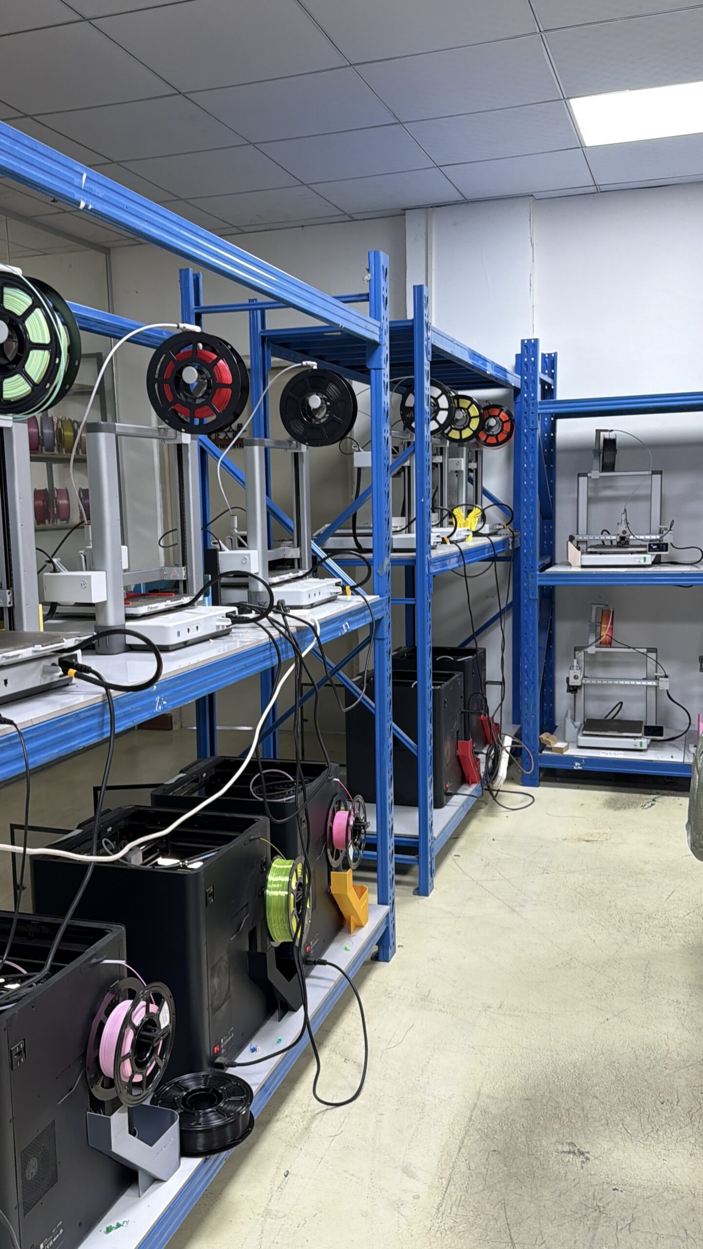 Filament measurement during a print-farm product test