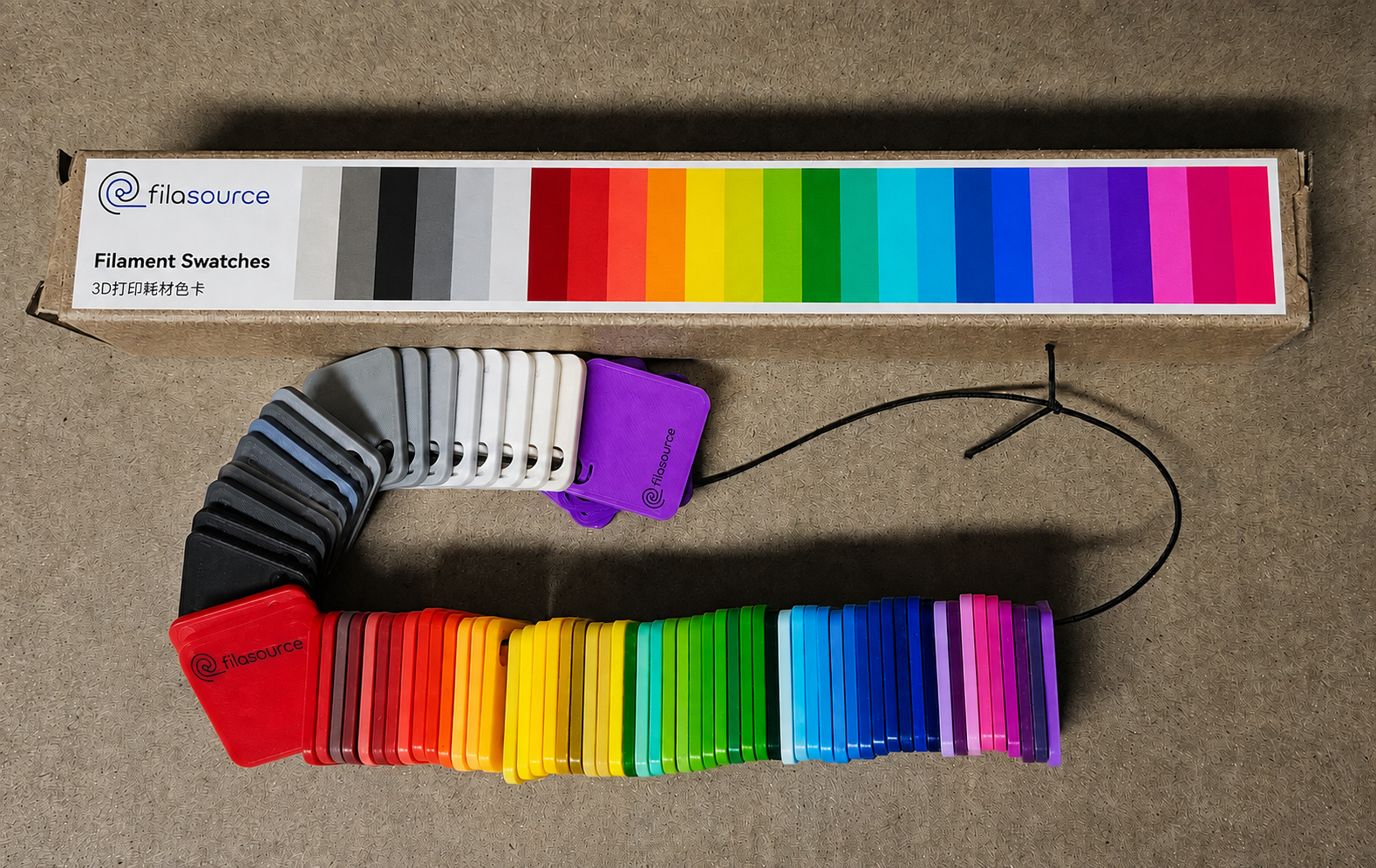 Filament assortment prepared for wholesale distribution