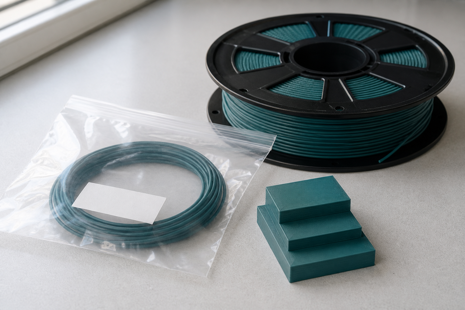 Filament product label with version identification.